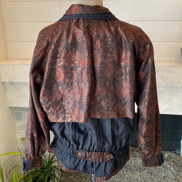 Vintage Lavon Foral Brocaade Lightweight Jacket Size PS - Picture 6 of 13